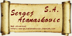 Sergej Atanasković vizit kartica